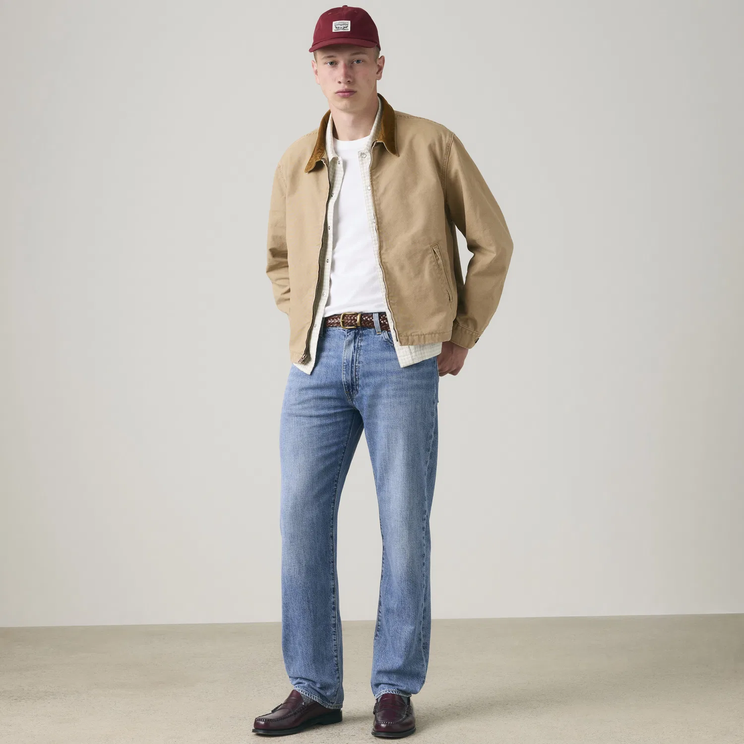 Мужские джинсы 555 Relaxed Straight Linen+ Denim Levi's, Medium Wash — фото 2