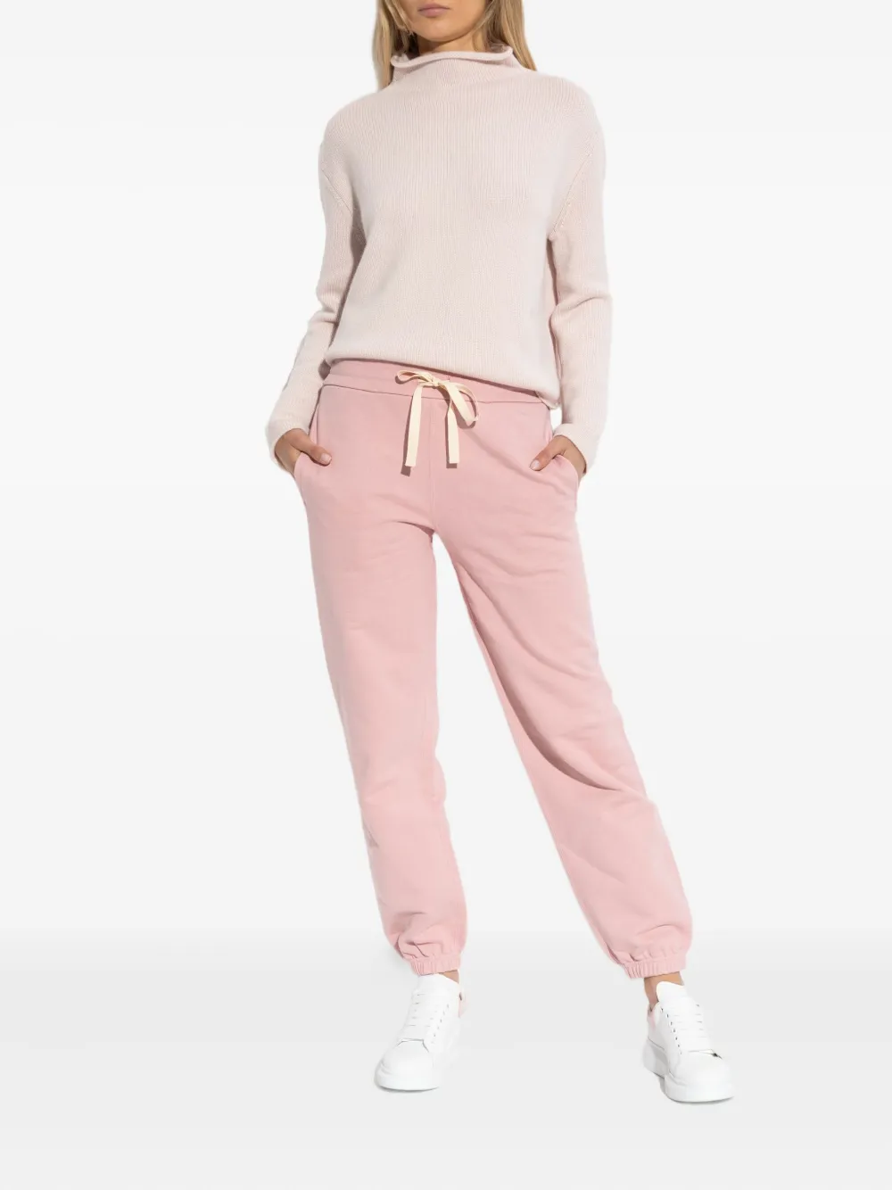 Спортивные брюки с кулиской и манжетами JIL SANDER, розовый — фото 2