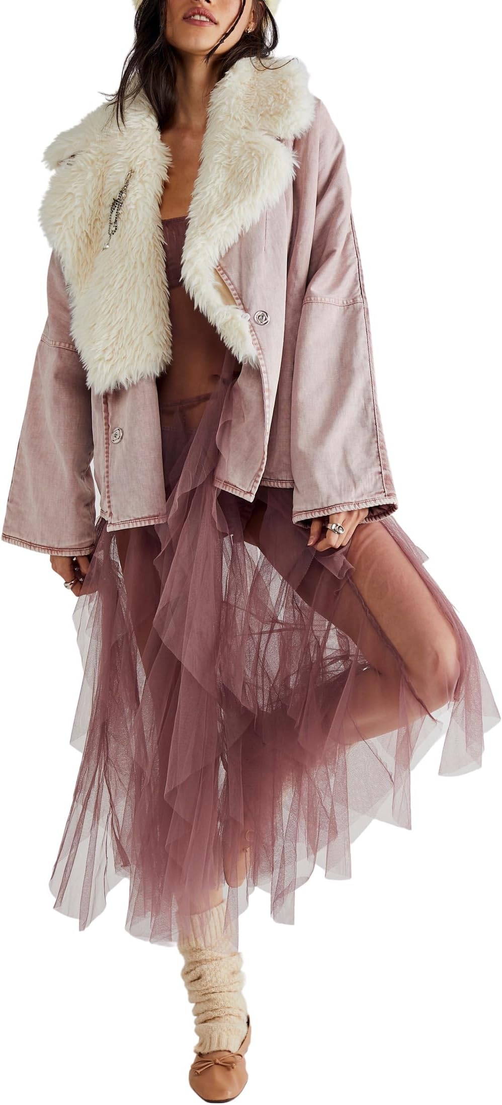 

Куртка Free People Lolo Denim Jacket, цвет Pale Mauve