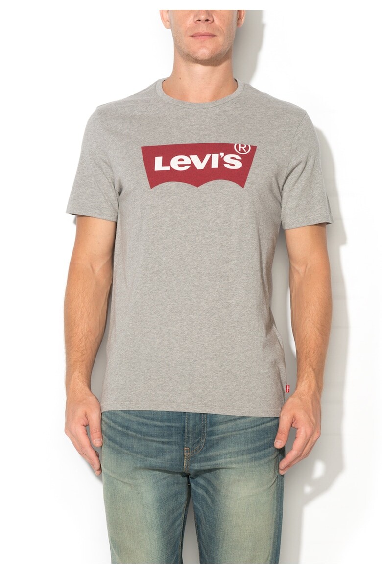 

Футболка серого меланжа с логотипом Levi'S, серый