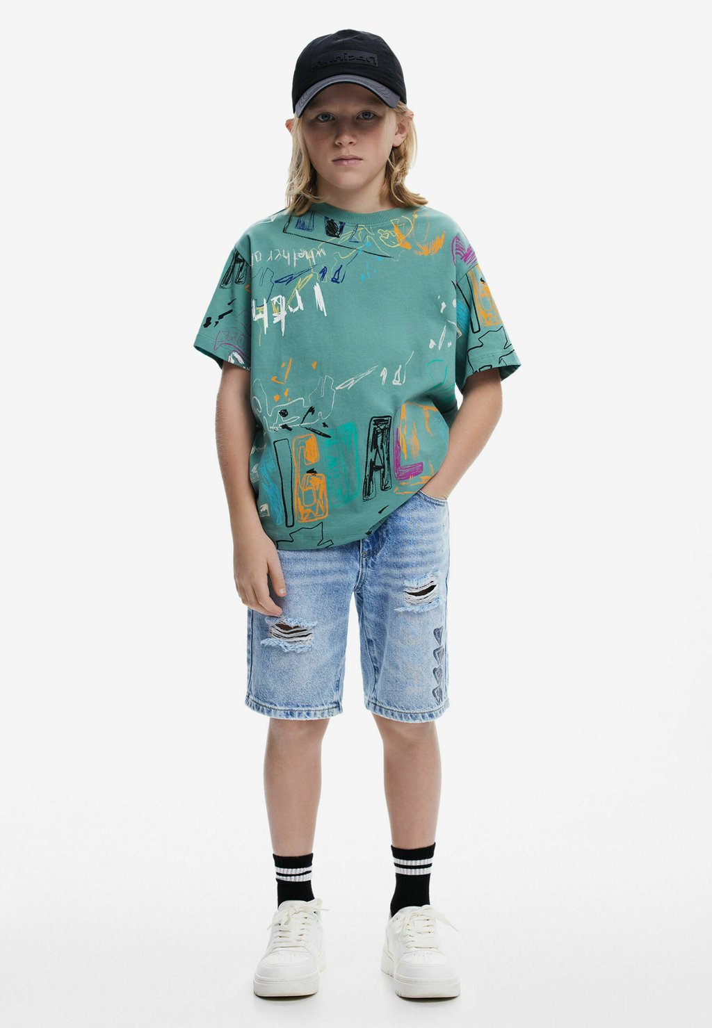 

Футболка с принтом SHORT-SLEEVE Desigual, синий