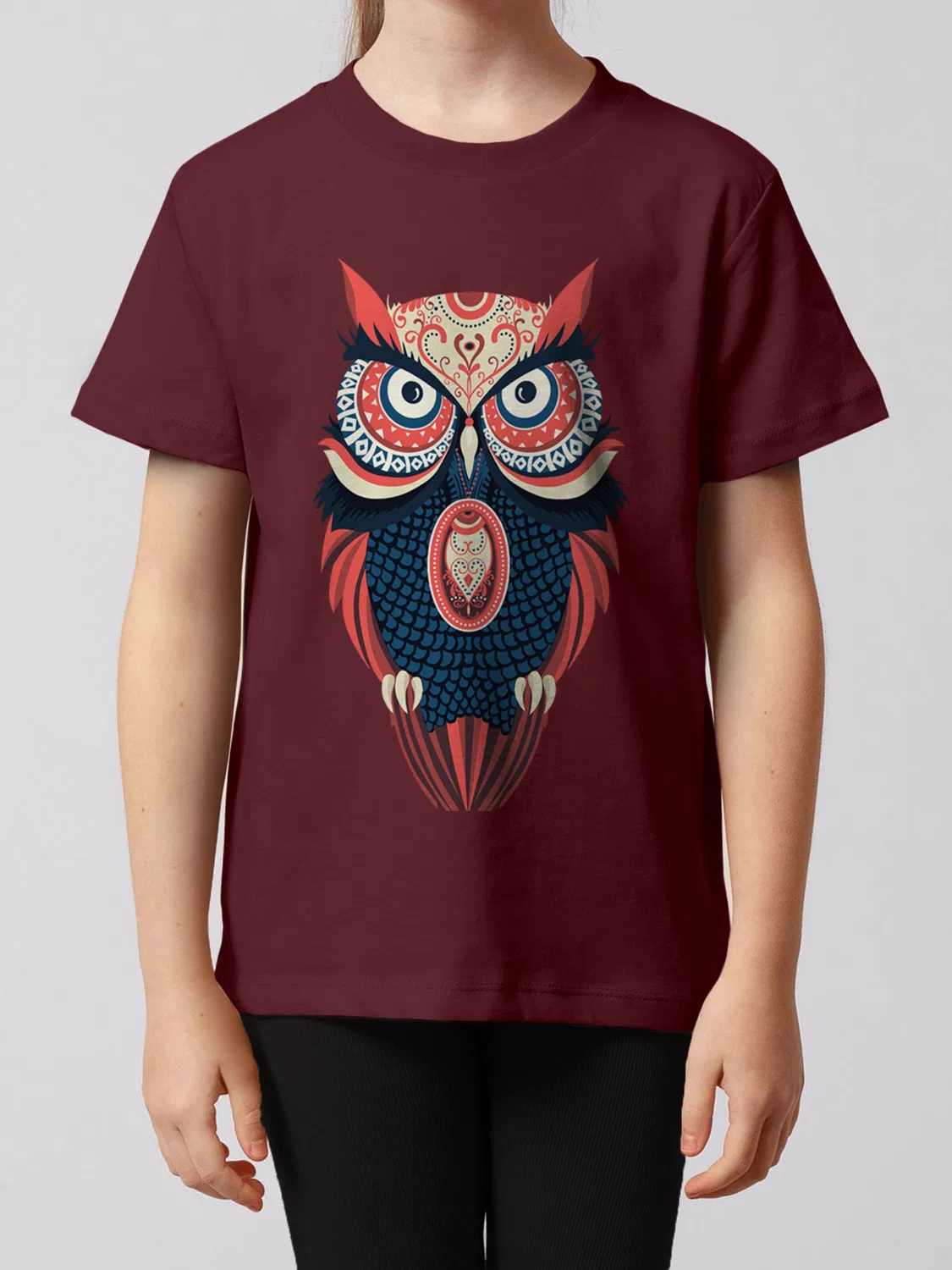 Футболка 'Colorful Owl' Watabout.Kids, Bordeaux — фото 2