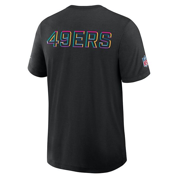 Мужская черная футболка san francisco 49ers 2025 nfl crucial catch tri-blend dri-fit Nike — фото 4