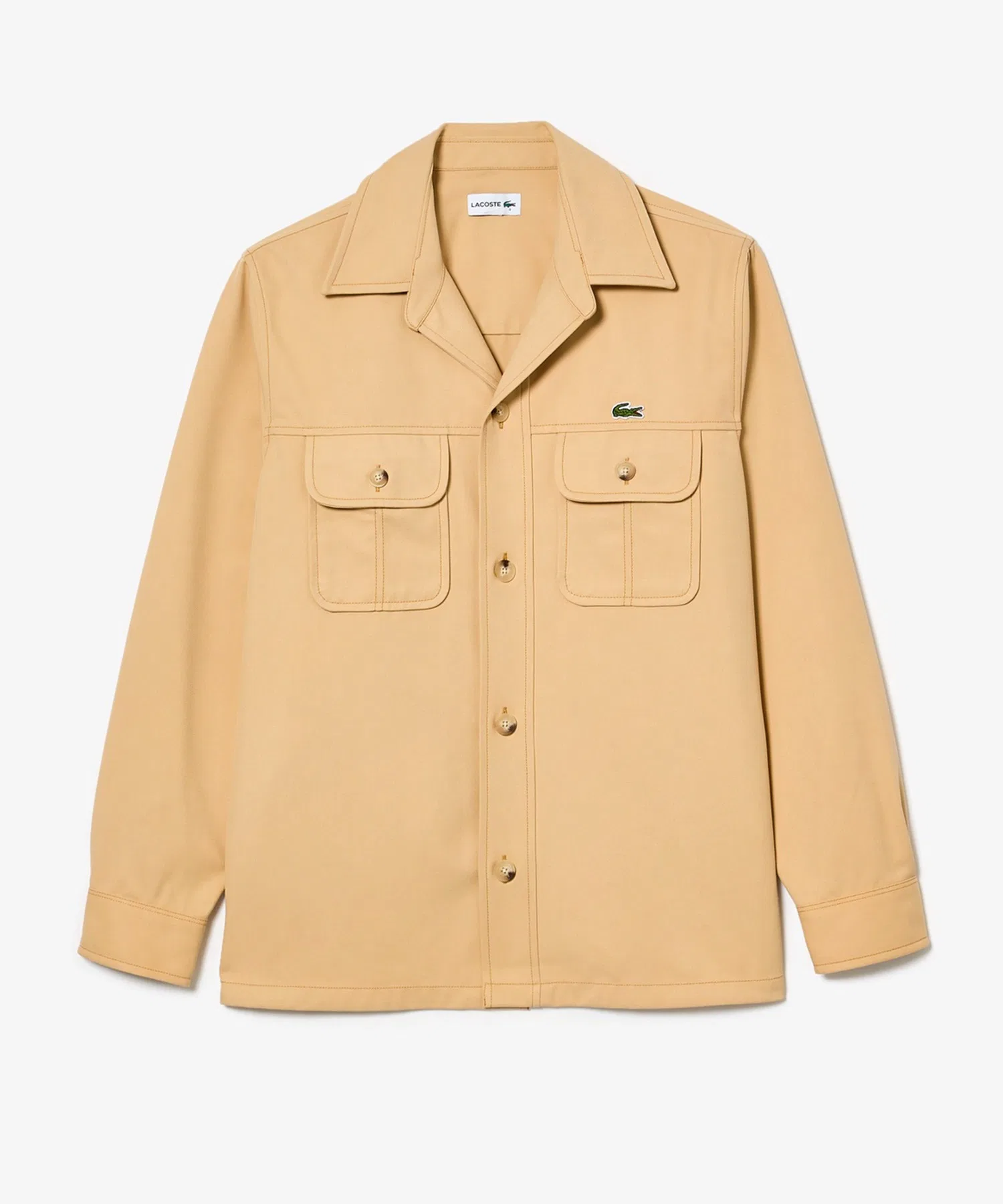 Мужская рубашка LACOSTE из смесовой ткани с водоотталкивающей пропиткой — фото 4
