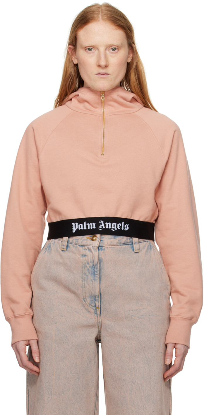 

Розовый худи с лентой Palm Angels