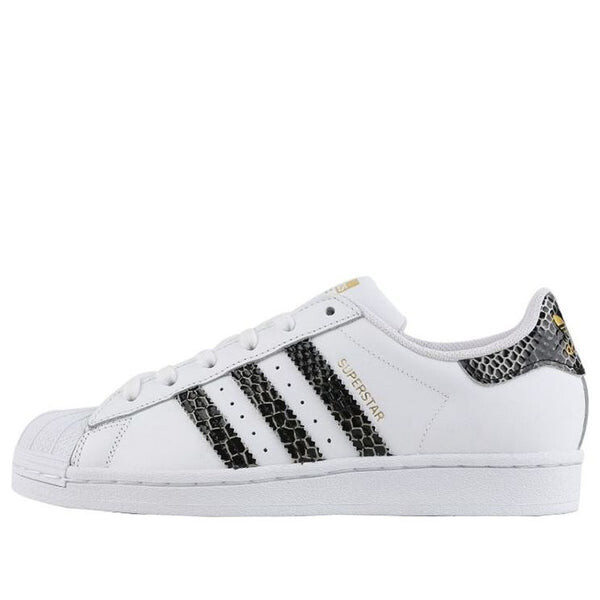 Кроссовки суперзвезда змеиная кожа Adidas, белый