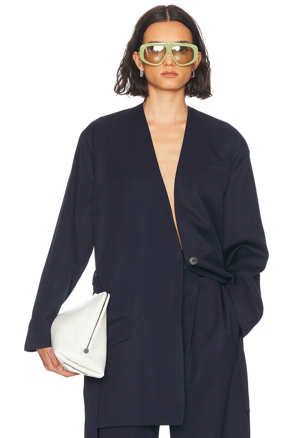 

Длинное пальто The Attico, Navy Blue