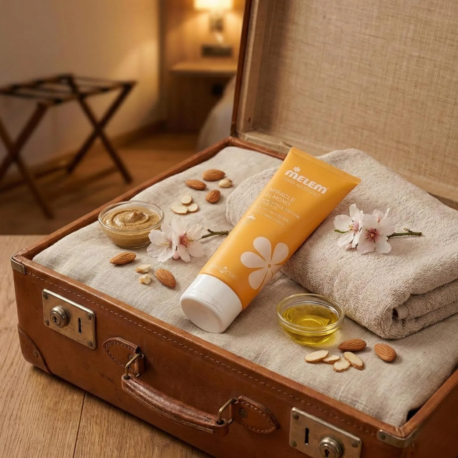 Питательное масло для душа с миндалем Melem Nourishing Almond Melem Skin And Lip Balm — фото 4