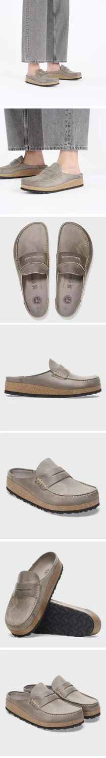 Мужские блоферы Napoli Oiled Leather Iron Regular от Birkenstock — фото 4