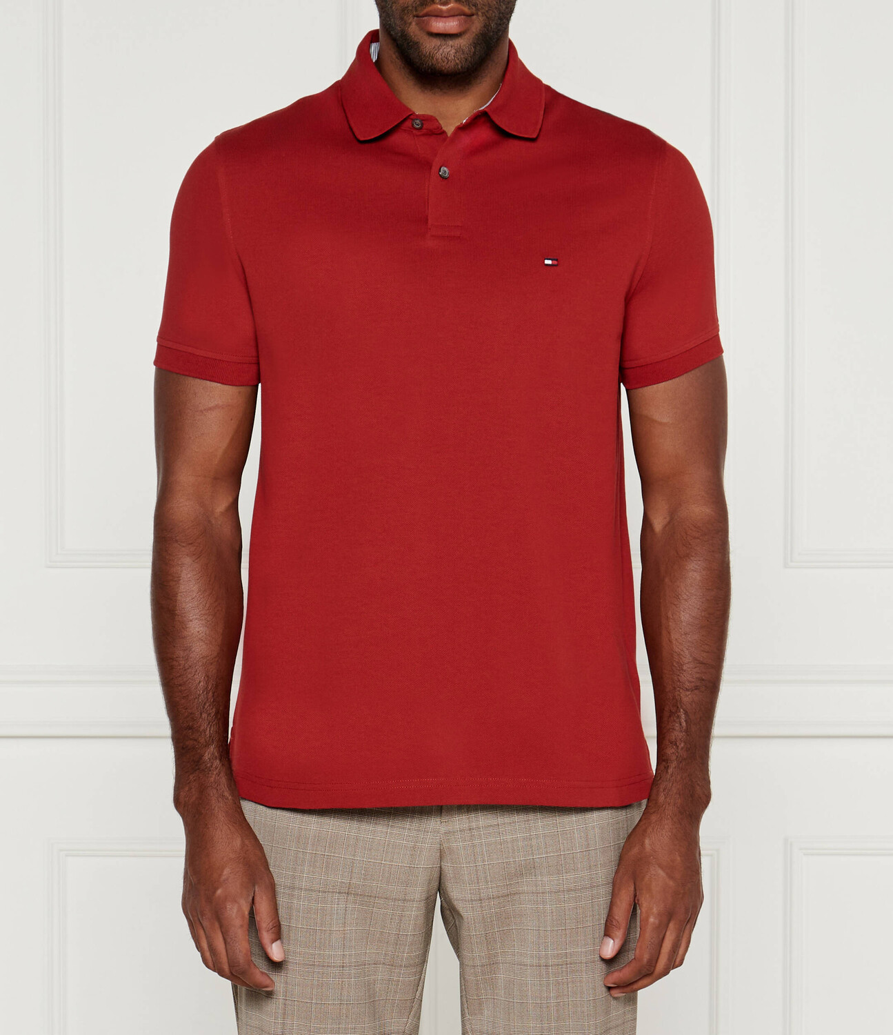 

Поло Tommy Hilfiger Regular Fit stretch, коралловый