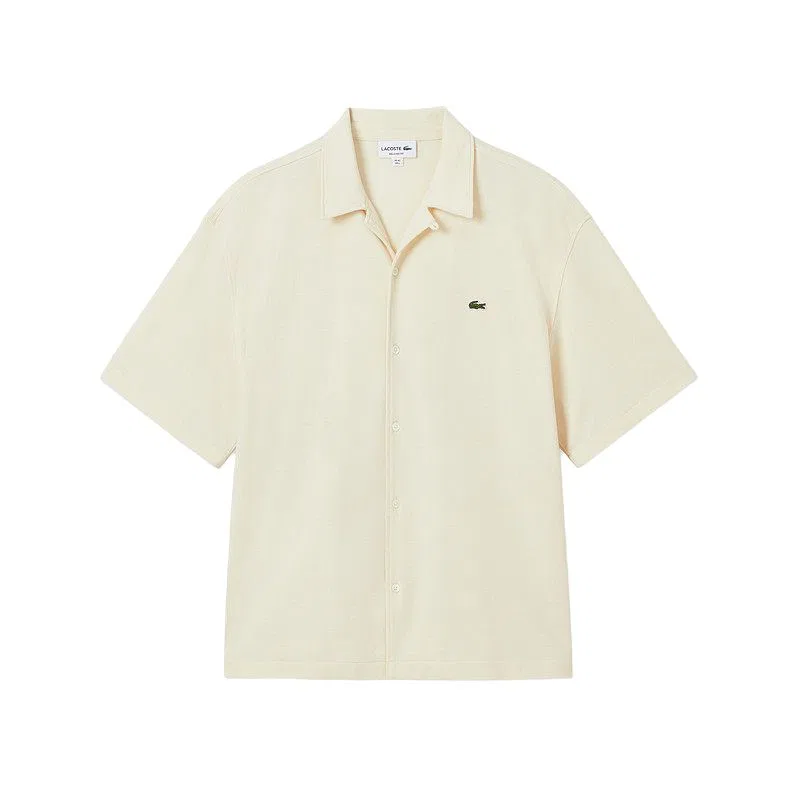 Рубашка повседневная LACOSTE бежево-желтая