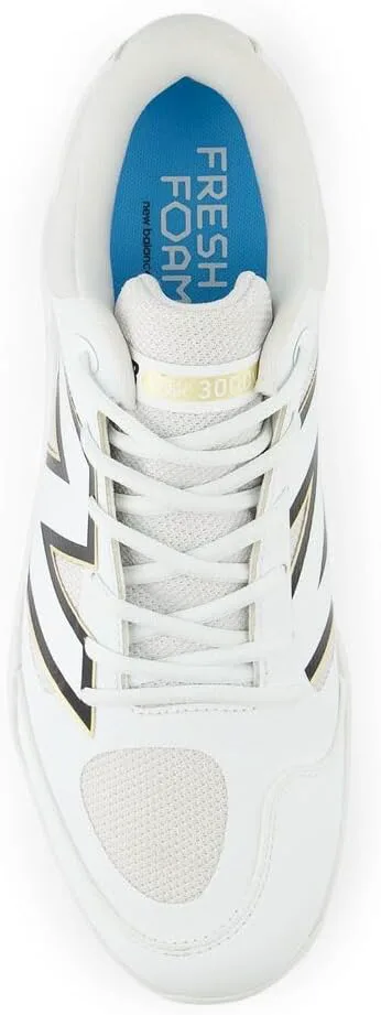 Бейсбольные кроссовки New Balance Fresh Foam 3000 V7 для мужчин, белый/черный — фото 4
