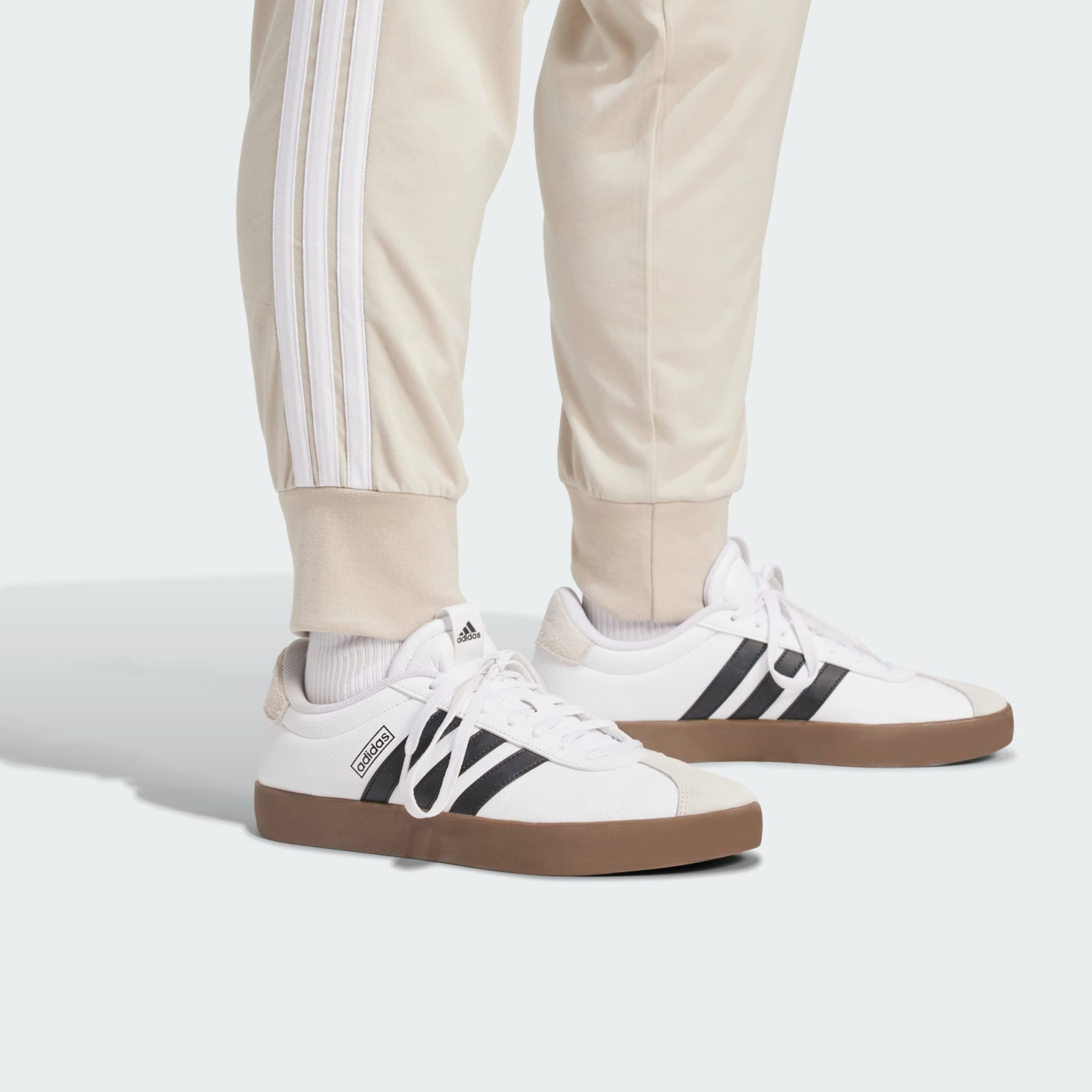 Adidas Sportswear Узкие спортивные брюки 'Essentials' в цвете Cream — фото 4