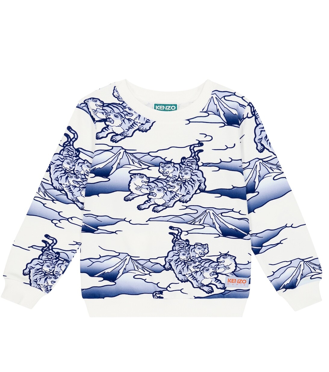 

Толстовка из хлопка с принтом Kenzo, белый