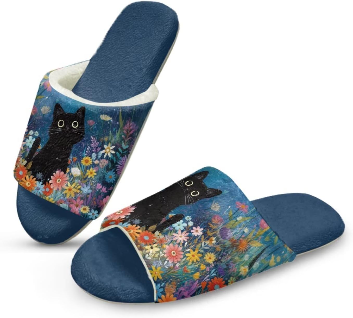 

Домашние тапочки Forchrinse для женщин и мужчин с открытым носком, гостевые тапочки, можно стирать, многоразовые, для спа и отеля, черный