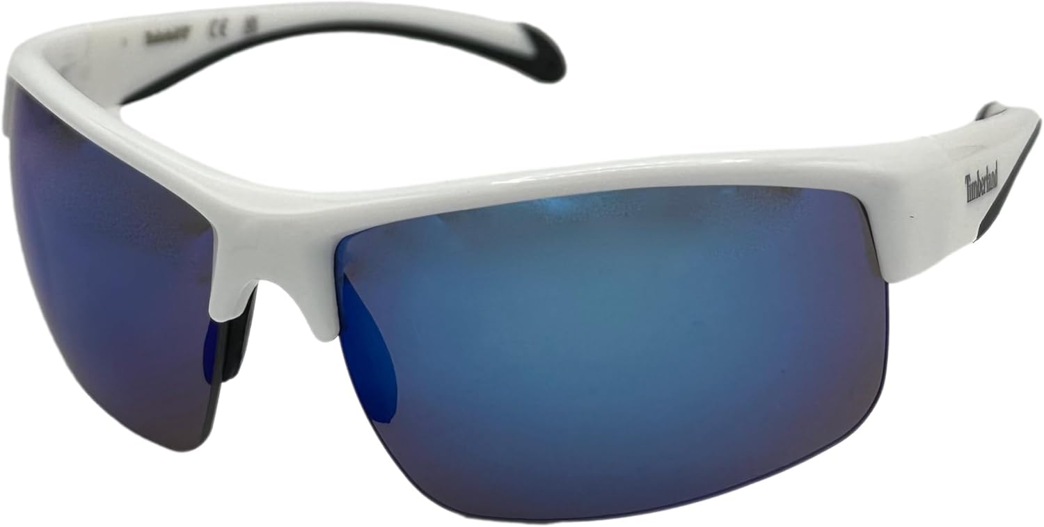 

Timberland мужские прямоугольные безободковые облегающие белые пластиковые солнцезащитные очки, TB7293