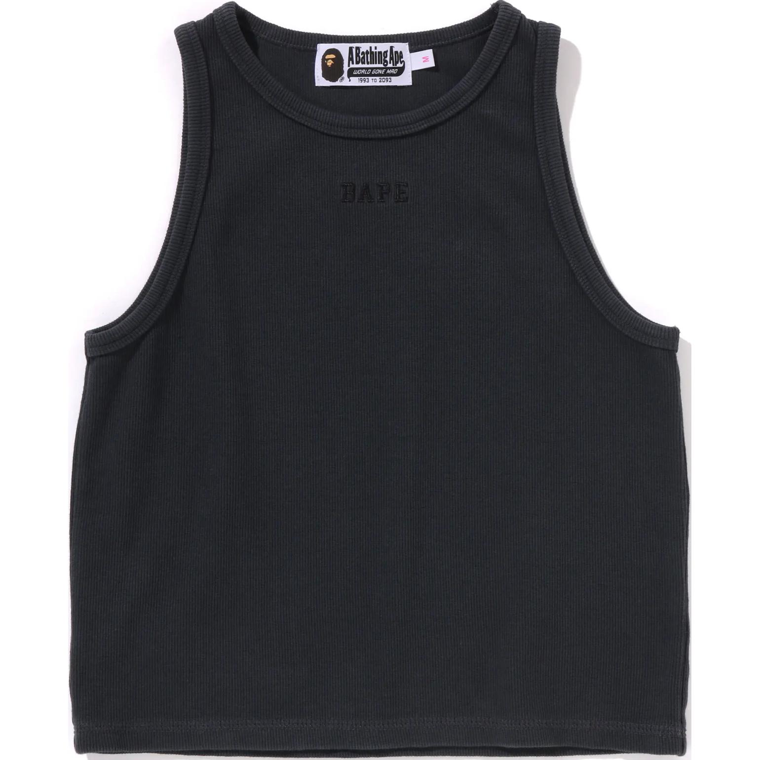 

A BATHING APE Bape Женский Пигментный Крашеный Ребристый Топ Grey