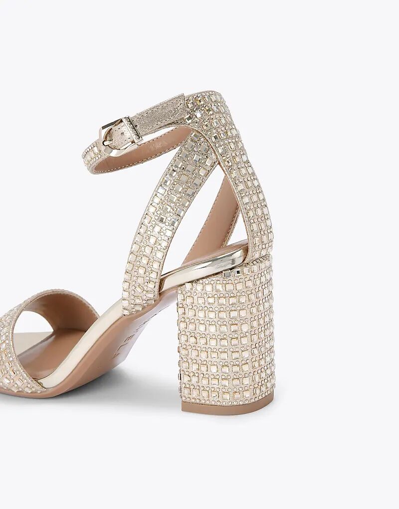 Босоножки на каблуке Carvela Kianni золотого цвета — фото 4