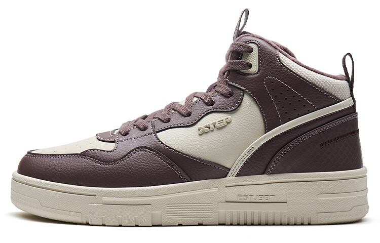 

Кроссовки XTEP Alfalfa White Skateboarding Shoes Men High-top Agarwood Brown/tea White, коричневый