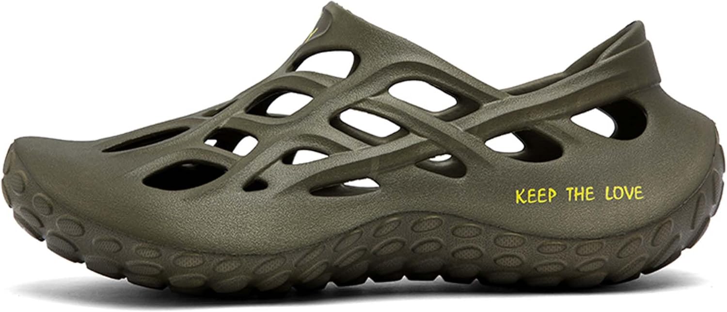 

Мужские сандалии с садовым дизайном, спортивные шлепанцы, водонепроницаемые пляжные сандалии, сандалии для дома и улицы (мягкие, приятные для кожи, противоскользящие) Vtiao, зеленый