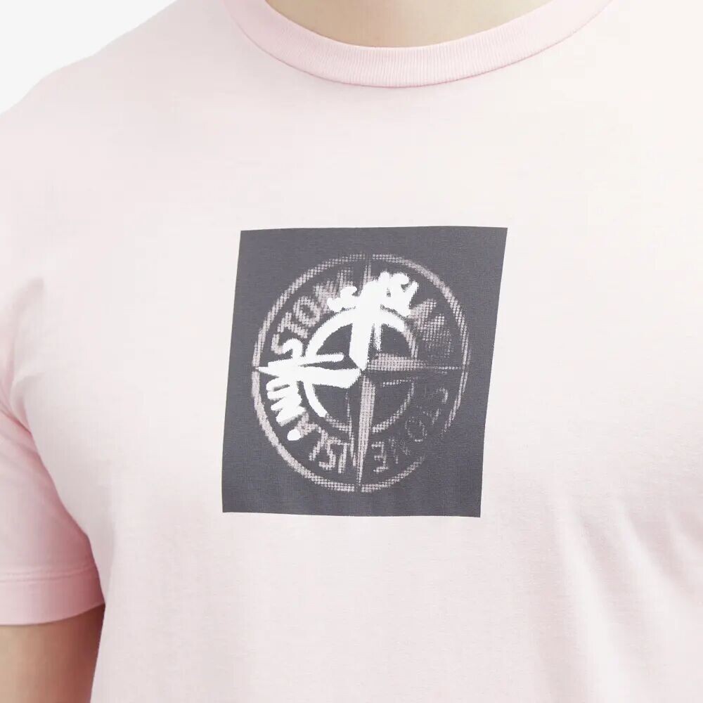 

Stone Island Футболка с принтом Institutional One Badge, розовый