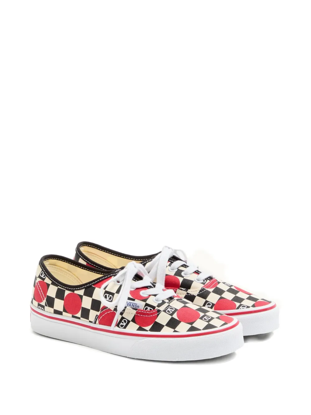 Кроссовки в клетку из коллаборации с Vans VALENTINO GARAVANI, нейтральный — фото 2