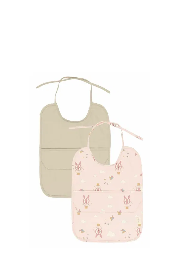 Комбинезон-слюнявчик Fabelab Long 2 pack little flyers aop ash bib, оксфорд тан