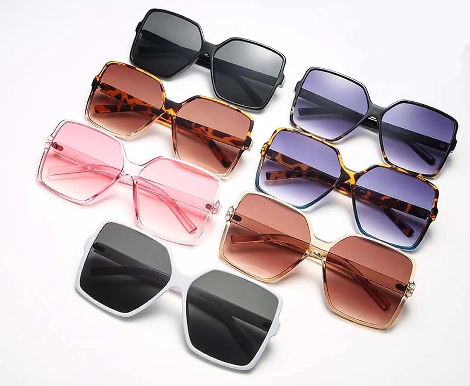 

Солнцезащитные очки в стиле ретро квадратной оправы, большие, для мужчин и женщин, модель 2026, для отдыха на природе (цвет: F, размер: средний) MTZJH, H