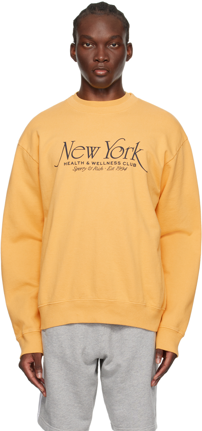

Желтый свитшот «NY Health & Wellness Club» Sporty & Rich
