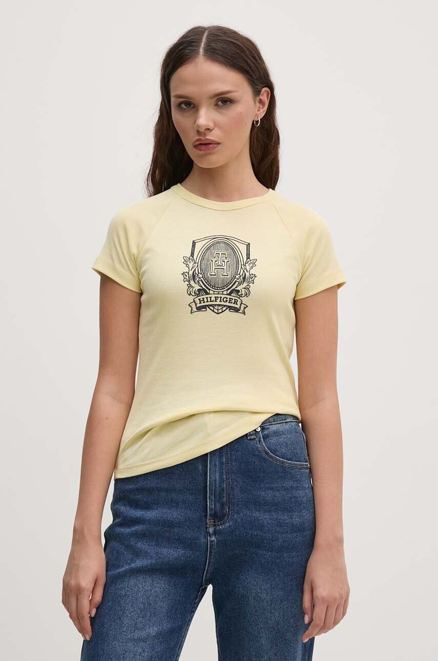 

Хлопковая футболка Tommy Hilfiger, желтый