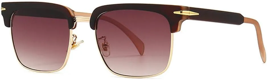 

Мужские солнцезащитные очки в стиле ретро с оправой в виде бровей, классические очки для вождения с защитой от УФ-излучения UV400, SUN1620 Generic, Brown