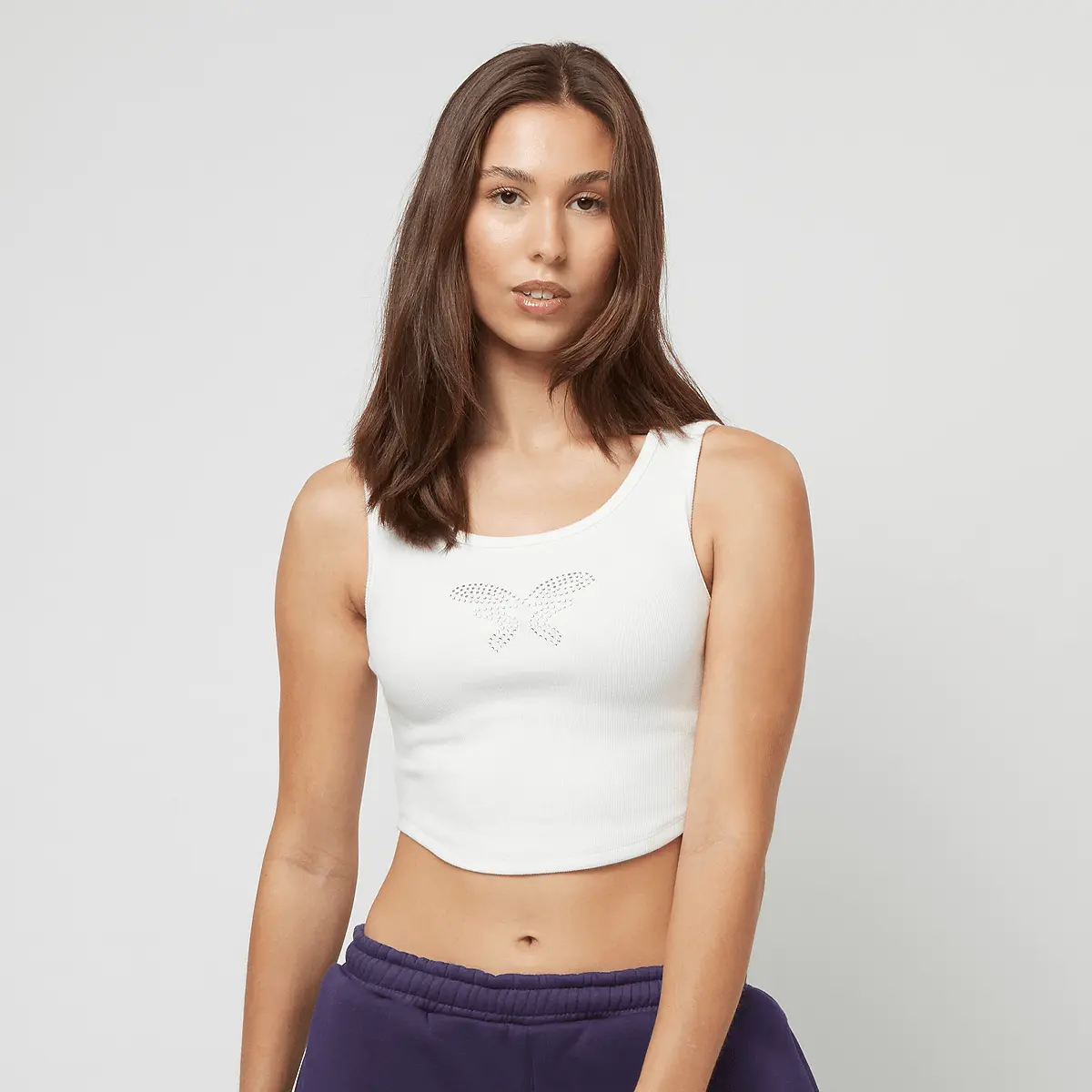 

Футболка Felicious Cropped Tanktop Rhinestones, белый