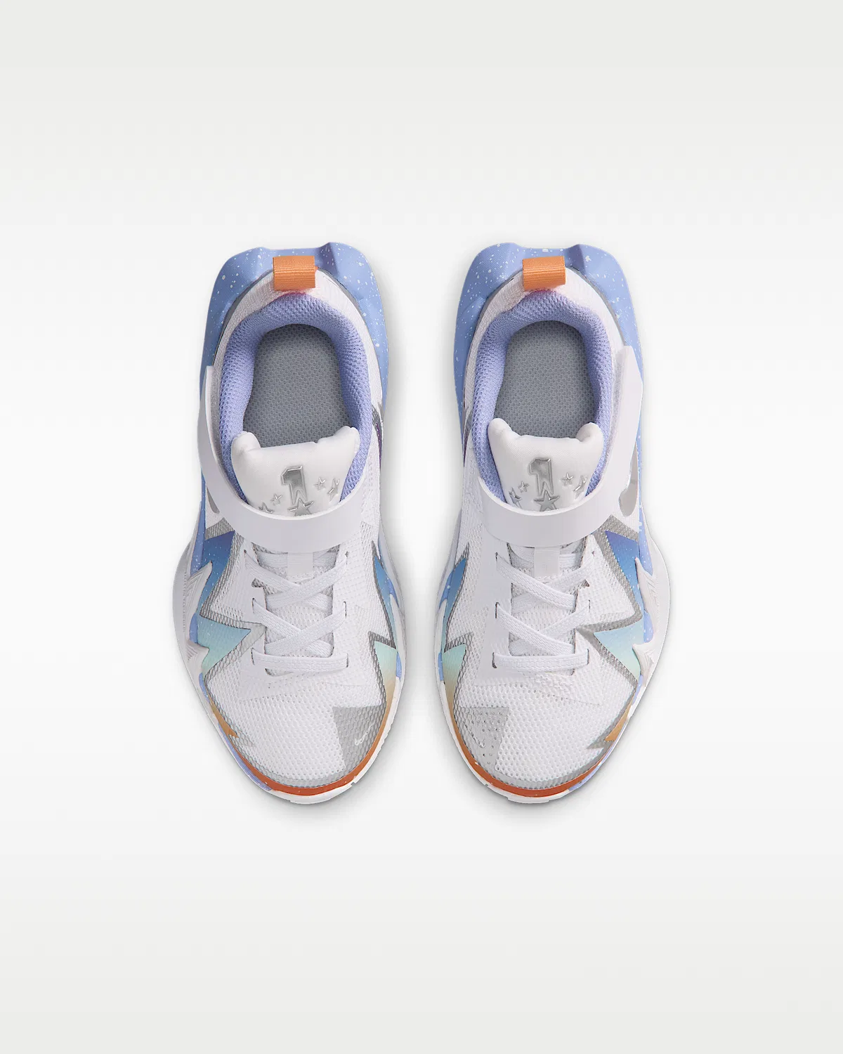Кроссовки Nike S.T. Dynamite для малышей, White/Light Thistle/Orange Frost/Metallic Silver — фото 4