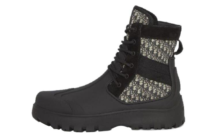 Ботильоны Garden Lace Up Ankle Boots Black Rubber Dior