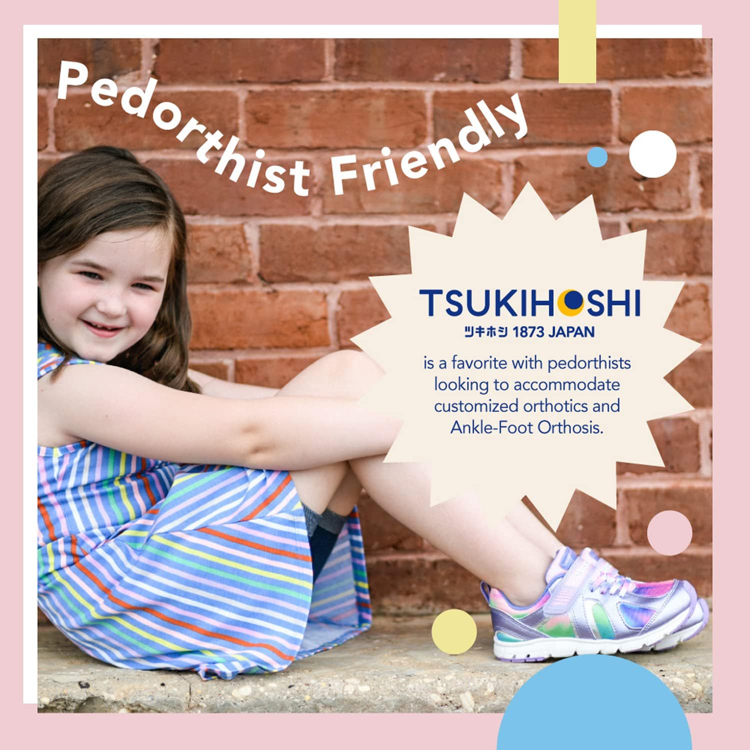 Детские кроссовки TSUKIHOSHI Rainbow Kids - с застежкой на ремешок, пригодные для стирки в машине, с широкой носочной частью и противоскользящими, немаркими подошвами, для детей 4-12 лет, синий/розовый/темно-синий — фото 4