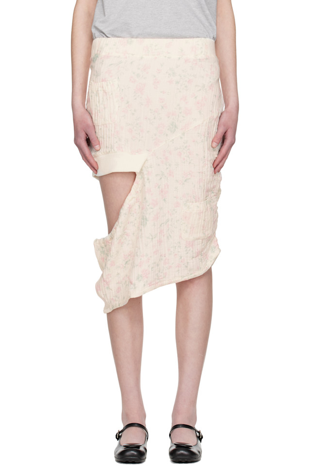 

Open Yy Юбка-Миди с цветочным принтом цвета слоновой кости