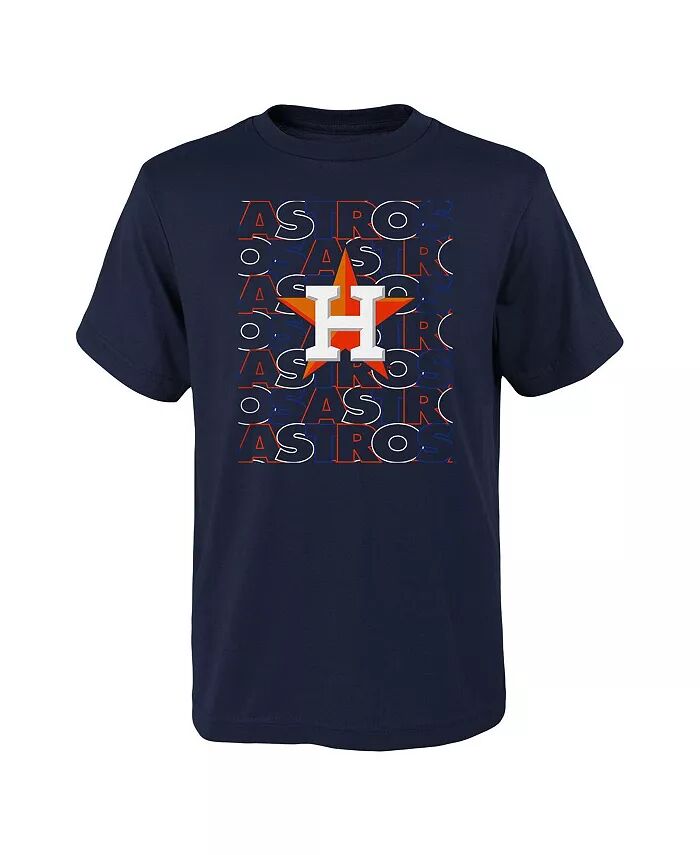 

Футболка Леттермана Big Boys and Girls Navy Houston Astros Outerstuff