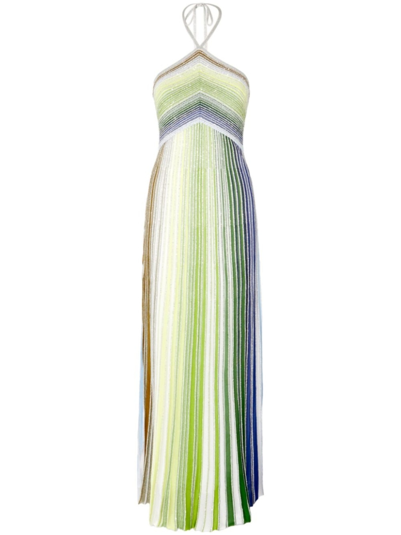 

Missoni платье макси в полоску, зеленый