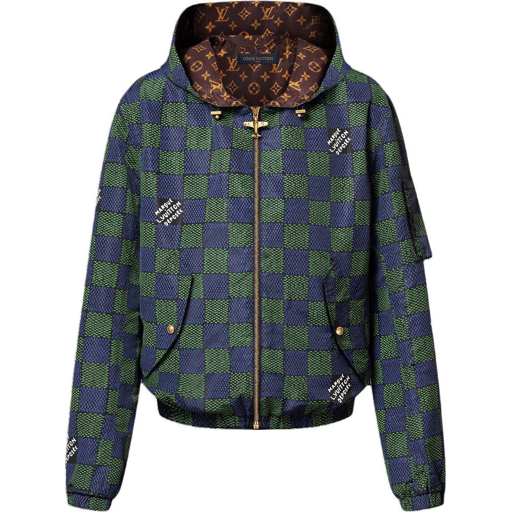 

LOUIS VUITTON Реверсивная ветровка Damier, Green