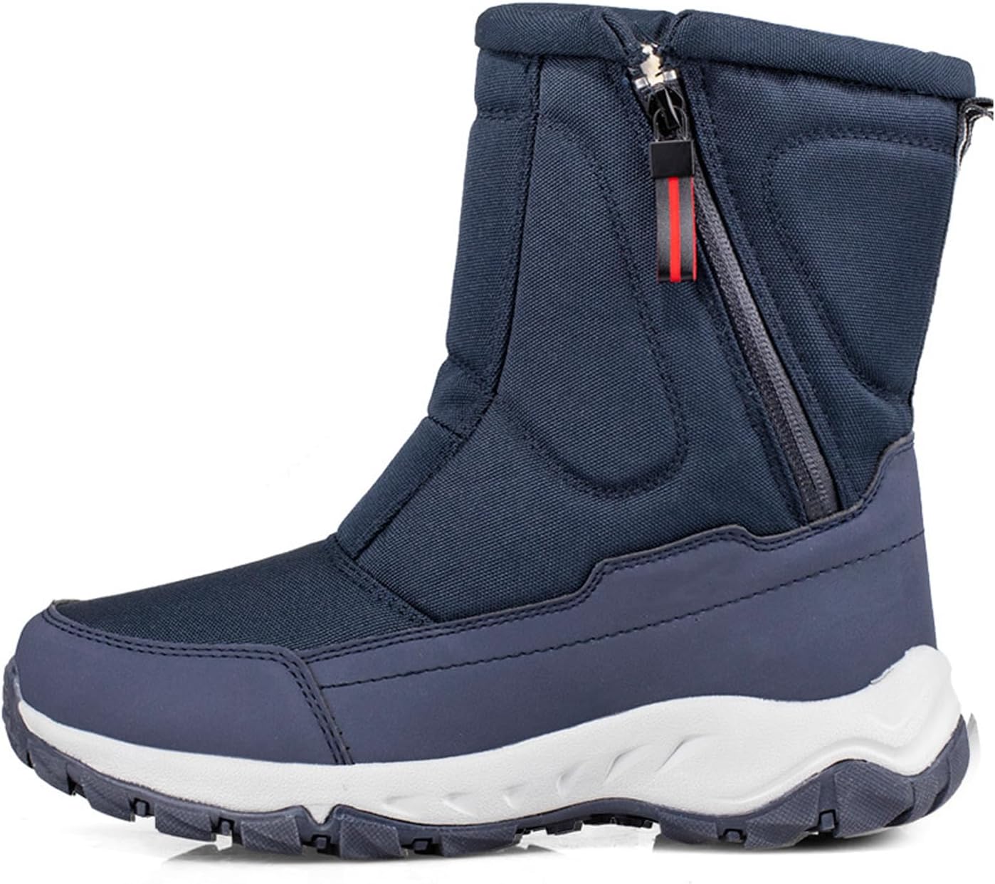 

Зимние ботинки 2026 года, водонепроницаемые, с комфортной утепленной подошвой, высокие, прочные, противоскользящие, легкие, с меховой подкладкой, кроссовки с боковой молнией, ботильоны для верховой езды Generic, темно-синий