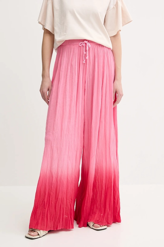 

Хлопковые брюки Pinko, розовый