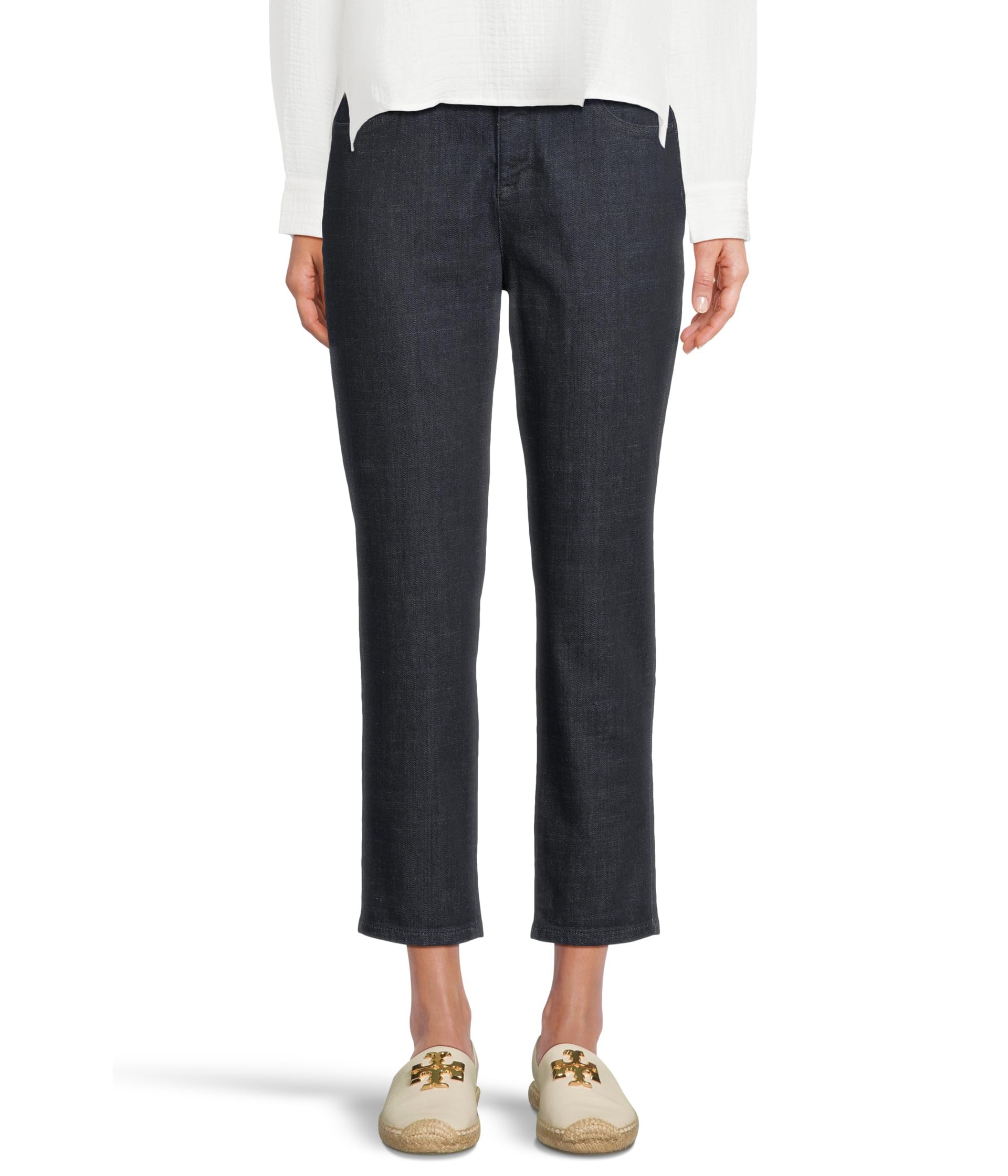 

Брюки Eileen Fisher Petite High Waisted Slim Ankle Pants, цвет Deep Indigo