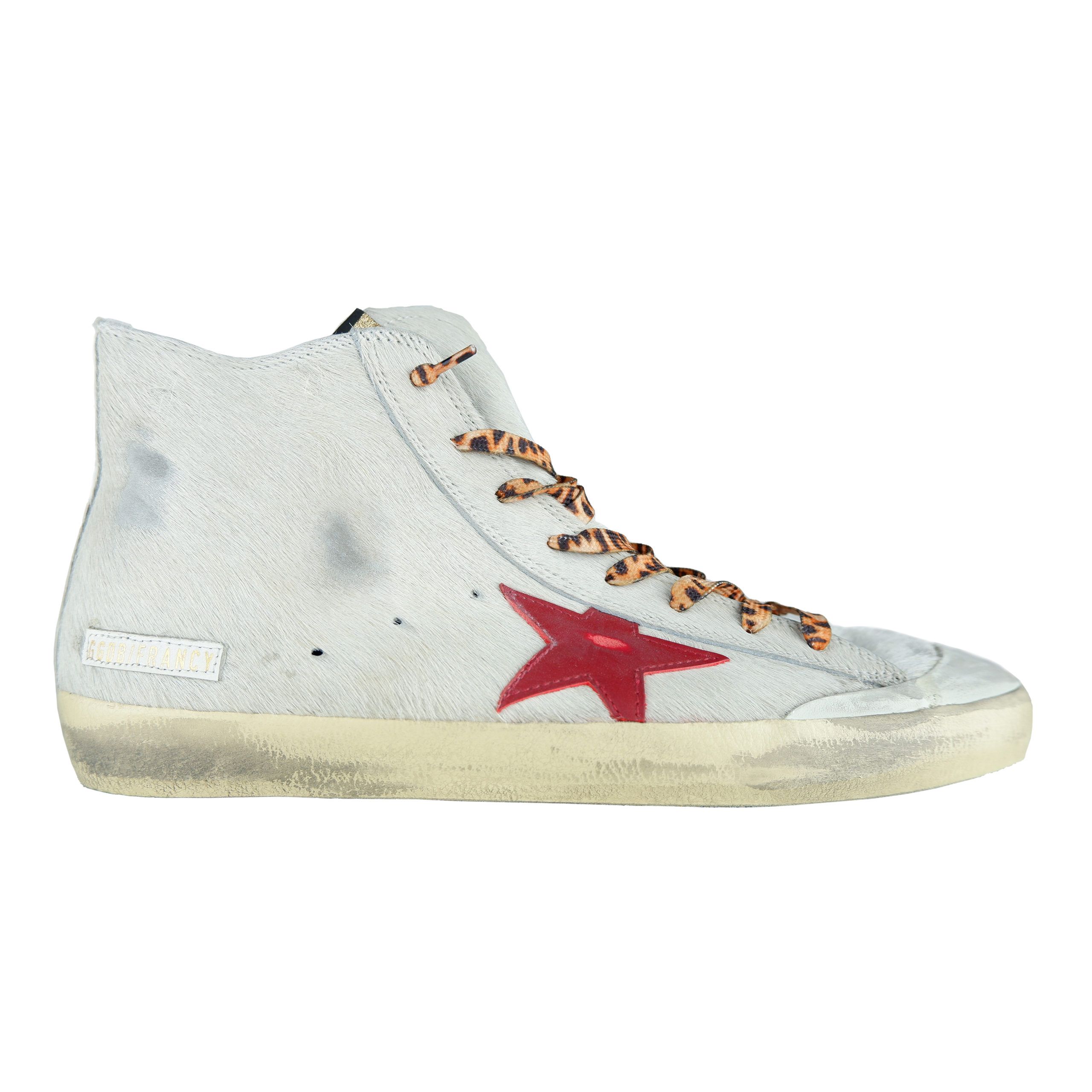 

Белые кожаные мужские кроссовки Golden Goose
