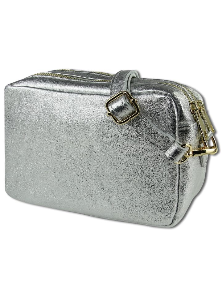 

Наплечная сумка Toscanto Umhängetasche Leder silber ca. 22cm