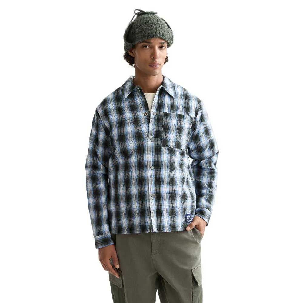 

Утепленная рубашка-куртка из жатой ткани сирсакер цвета "Виски и содовая" Scotch & soda, синий