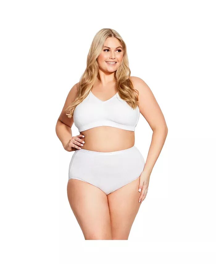 

Женский бюстгальтер Plus Size Comfort Cotton No Cells AVENUE, белый