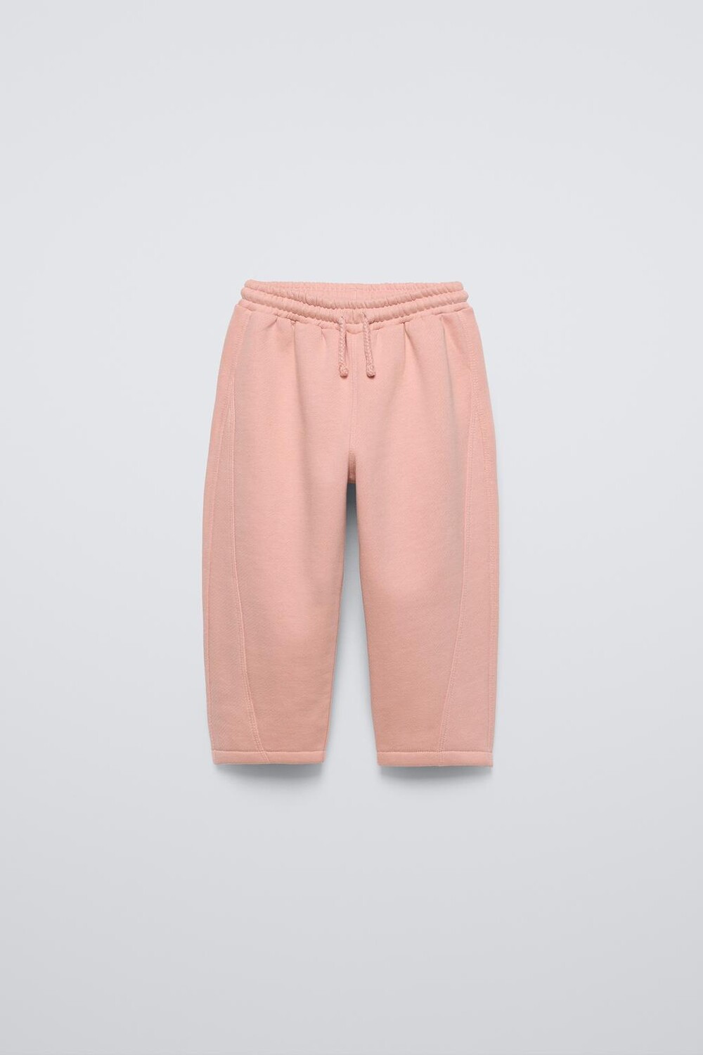 

Брюки со швами и этикеткой ZARA, розовый
