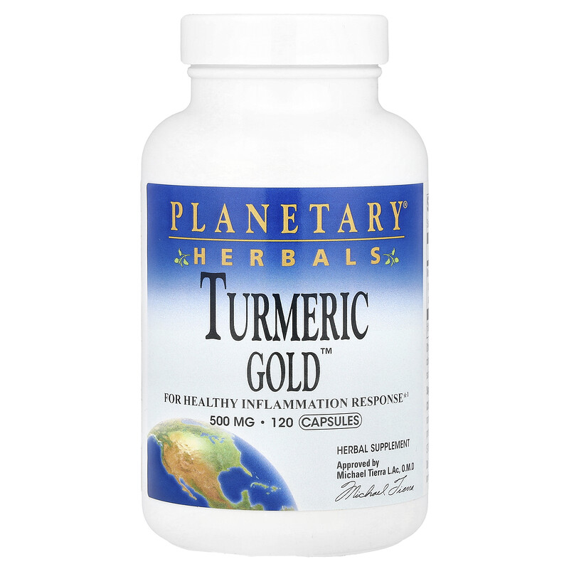 

Planetary Herbals, Turmeric Gold , 500 мг, 120 капсул