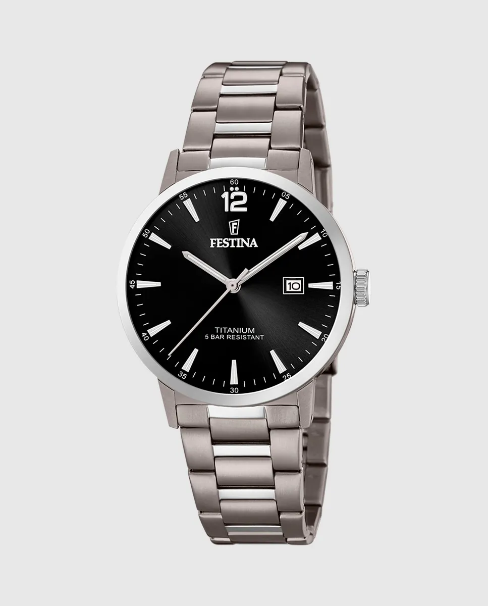 

F20435/3 Мужские часы из титаново-серой стали Festina, серый