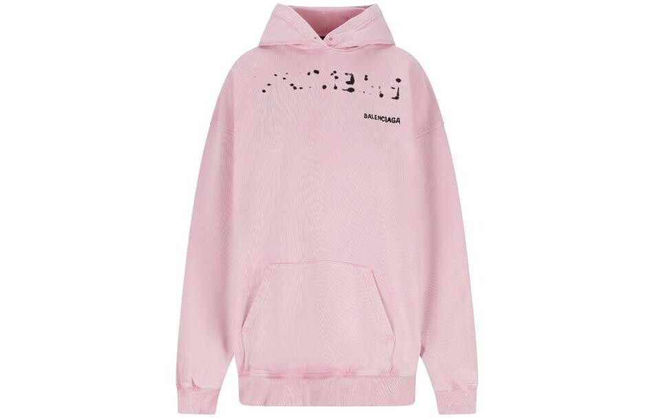 

Свитшот женский Balenciaga с принтом, розовый
